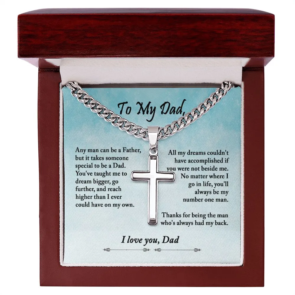 To My Dad Gift from Daughter, Dad Gifts, Dad Birthday Gift from Son, Dad Gift Ideas, Father's Day Gift (Cuban Chain)