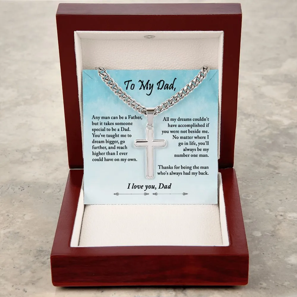 To My Dad Gift from Daughter, Dad Gifts, Dad Birthday Gift from Son, Dad Gift Ideas, Father's Day Gift (Cuban Chain)