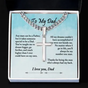 To My Dad Gift from Daughter, Dad Gifts, Dad Birthday Gift from Son, Dad Gift Ideas, Father's Day Gift (Cuban Chain)