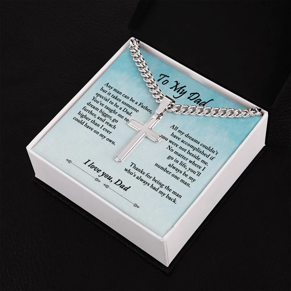 To My Dad Gift from Daughter, Dad Gifts, Dad Birthday Gift from Son, Dad Gift Ideas, Father's Day Gift (Cuban Chain)