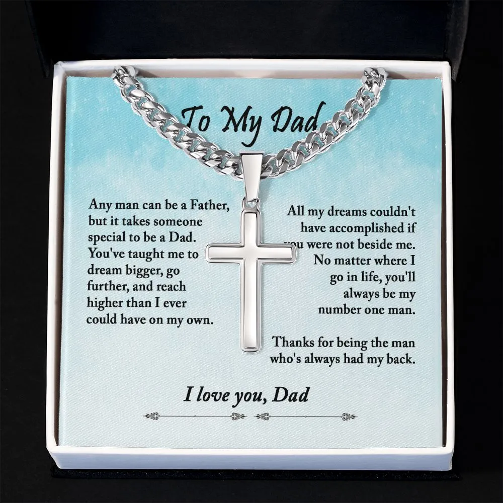 To My Dad Gift from Daughter, Dad Gifts, Dad Birthday Gift from Son, Dad Gift Ideas, Father's Day Gift (Cuban Chain)
