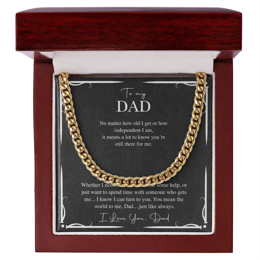 To My Dad Linked Chain Necklace Gift