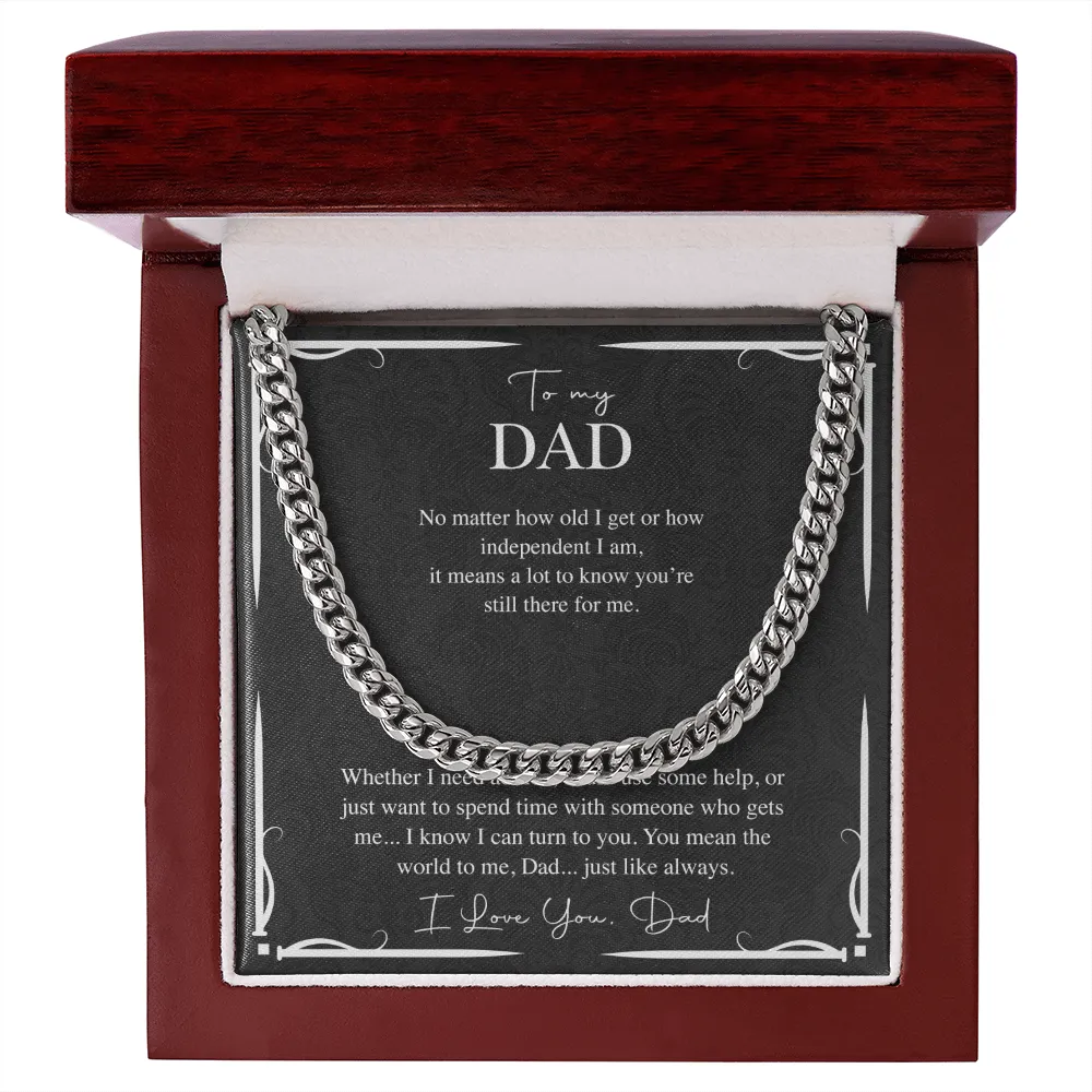 To My Dad Linked Chain Necklace Gift