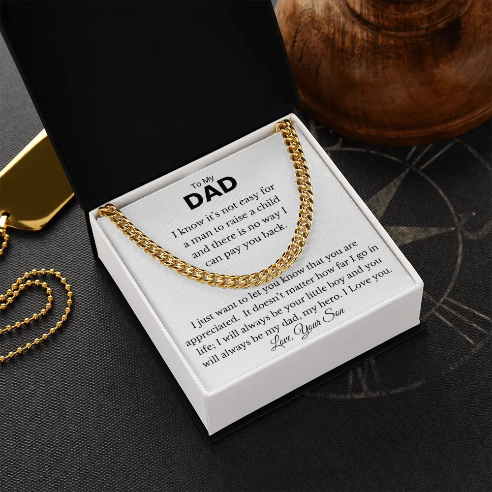 To My Dad | You are my hero | Cuban Link Chain