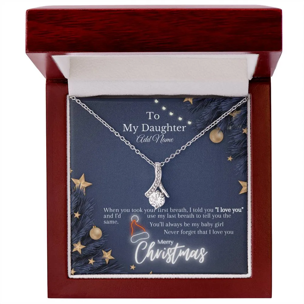 To My Daughter (Add Personalised Name) l Merry Christmas l Alluring Beauty necklace