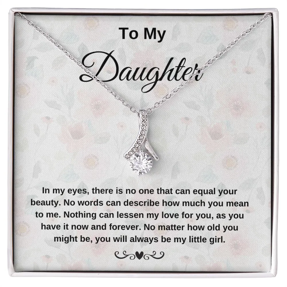 To My Daughter In My Eyes Necklace
