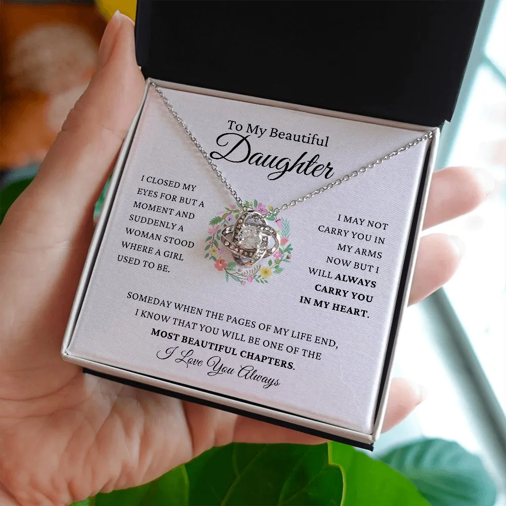 To My Daughter - Most Beautiful Chapters - Love Knot Necklace