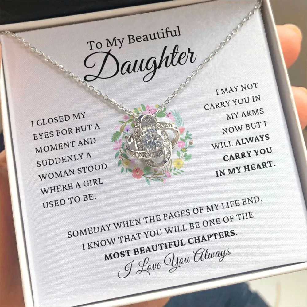 To My Daughter - Most Beautiful Chapters - Love Knot Necklace