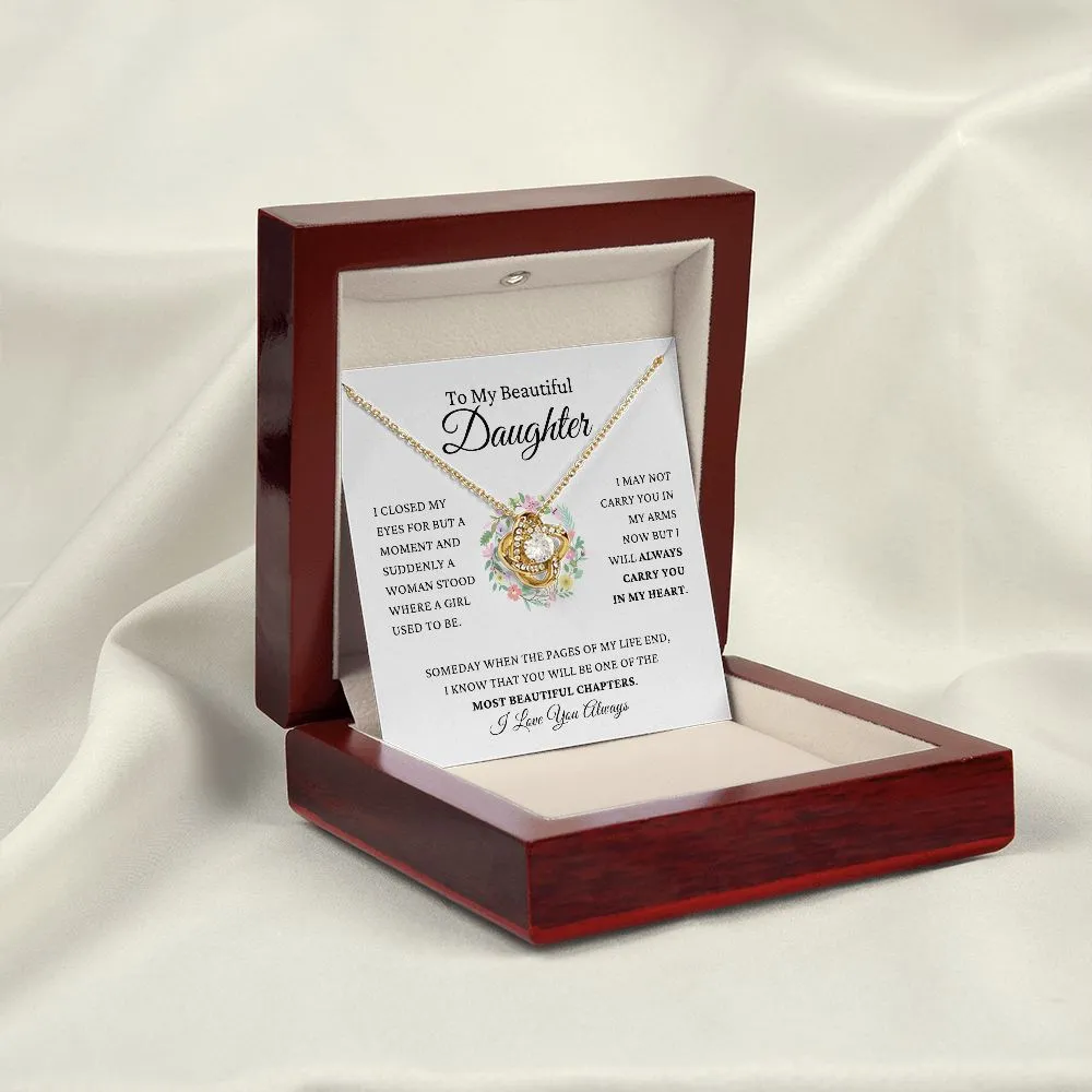To My Daughter - Most Beautiful Chapters - Love Knot Necklace