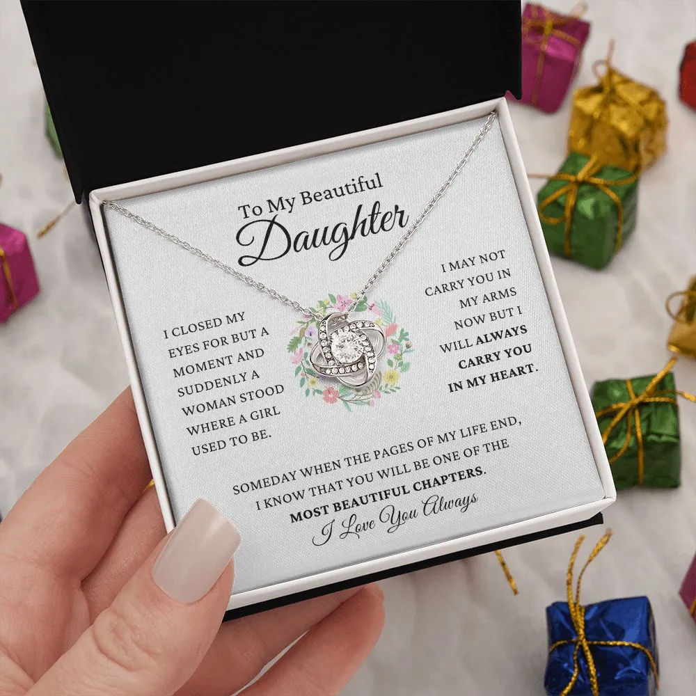 To My Daughter - Most Beautiful Chapters - Love Knot Necklace
