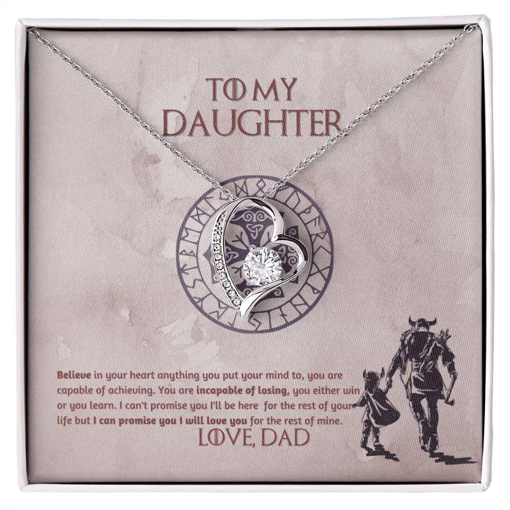 To my Daughter necklace, Daughter necklace from Dad, Father Daughter Necklace, Necklace for Daughter, Graduation, Birthday, Valentines, Christmas Gift For Badass Daughter