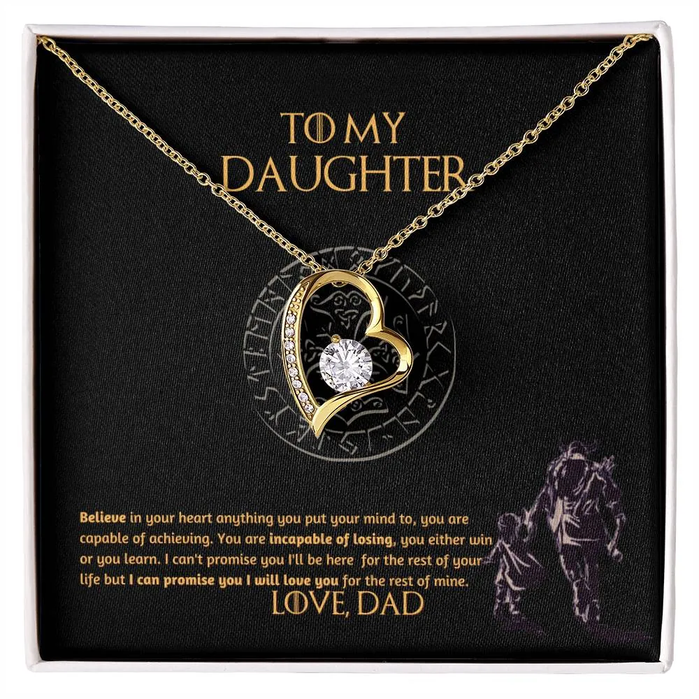 To My Daughter Necklace, Daughter Necklace from Dad, Father Daughter Necklace, Necklace for Daughter, Graduation, Birthday, Valentines, Christmas Gift For Badass Daughter