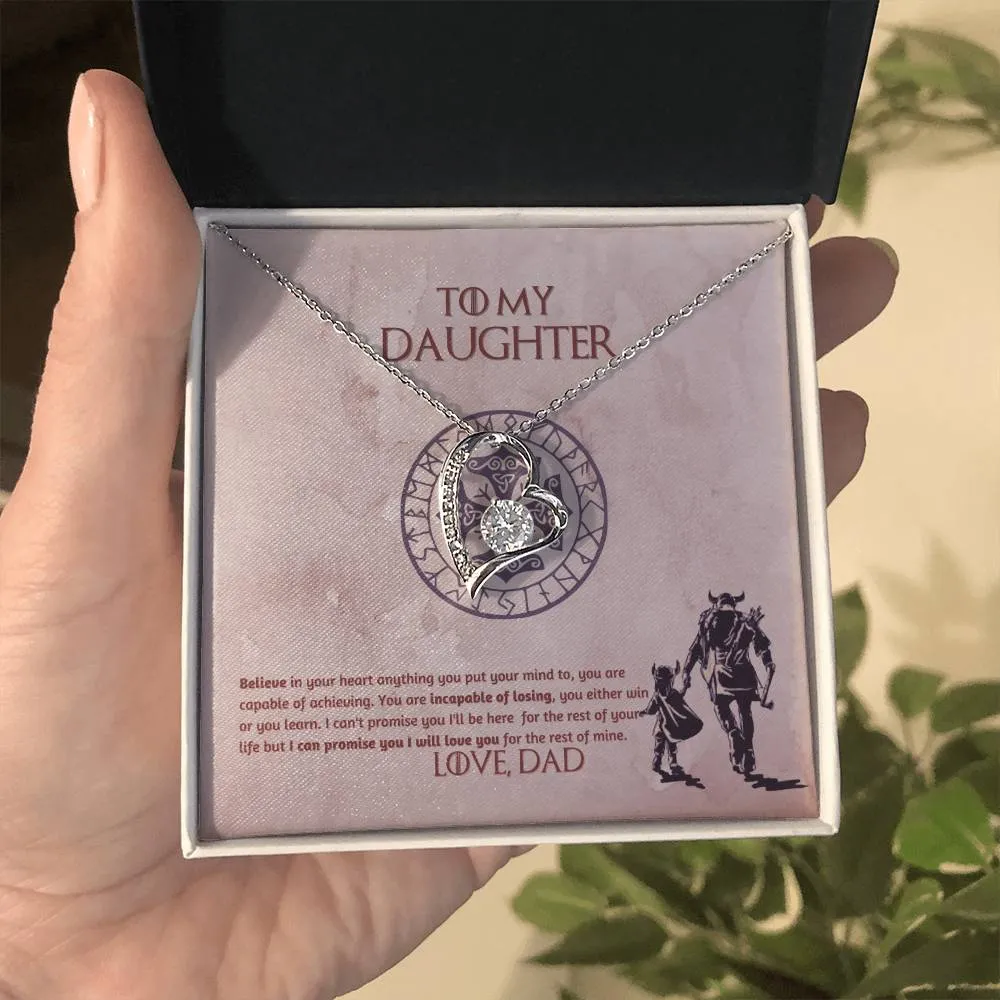 To my Daughter necklace, Daughter necklace from Dad, Father Daughter Necklace, Necklace for Daughter, Graduation, Birthday, Valentines, Christmas Gift For Badass Daughter