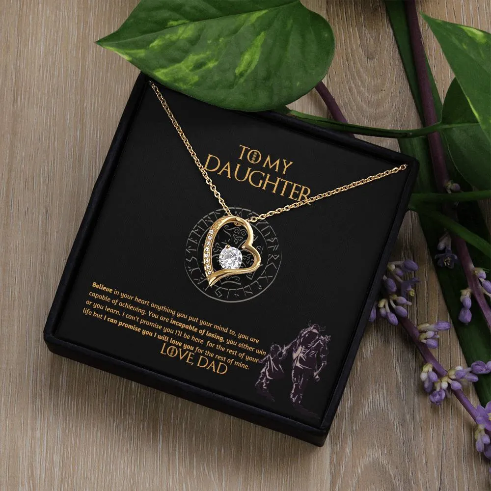 To My Daughter Necklace, Daughter Necklace from Dad, Father Daughter Necklace, Necklace for Daughter, Graduation, Birthday, Valentines, Christmas Gift For Badass Daughter