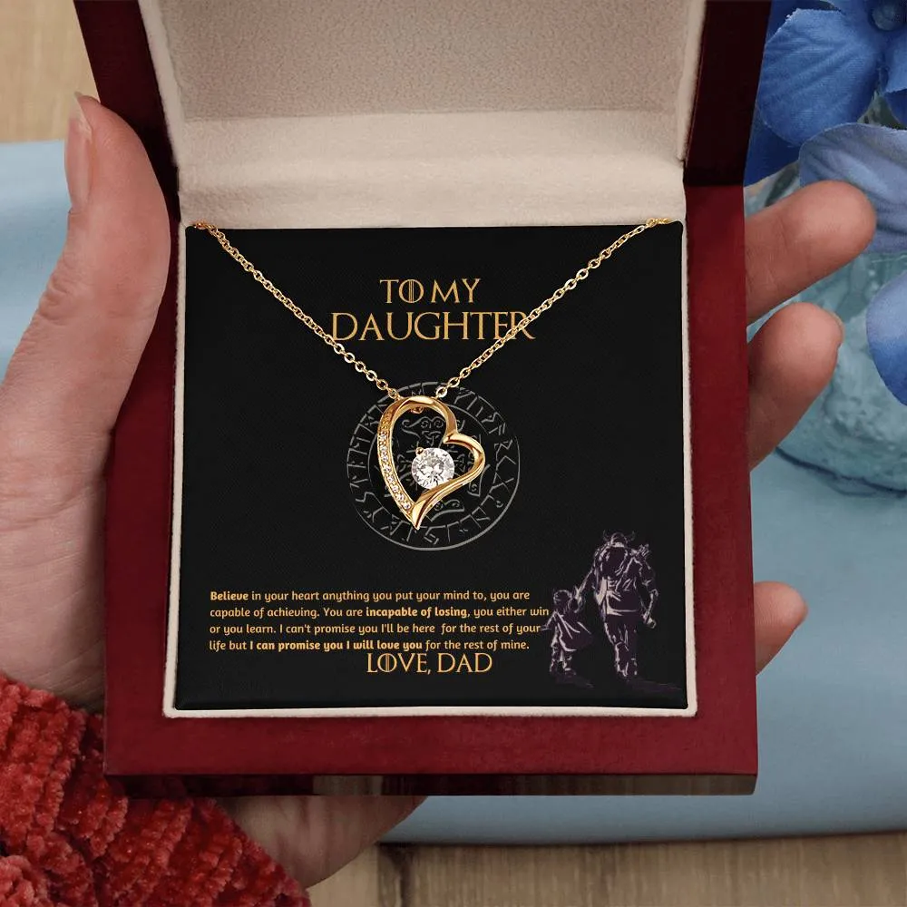 To My Daughter Necklace, Daughter Necklace from Dad, Father Daughter Necklace, Necklace for Daughter, Graduation, Birthday, Valentines, Christmas Gift For Badass Daughter