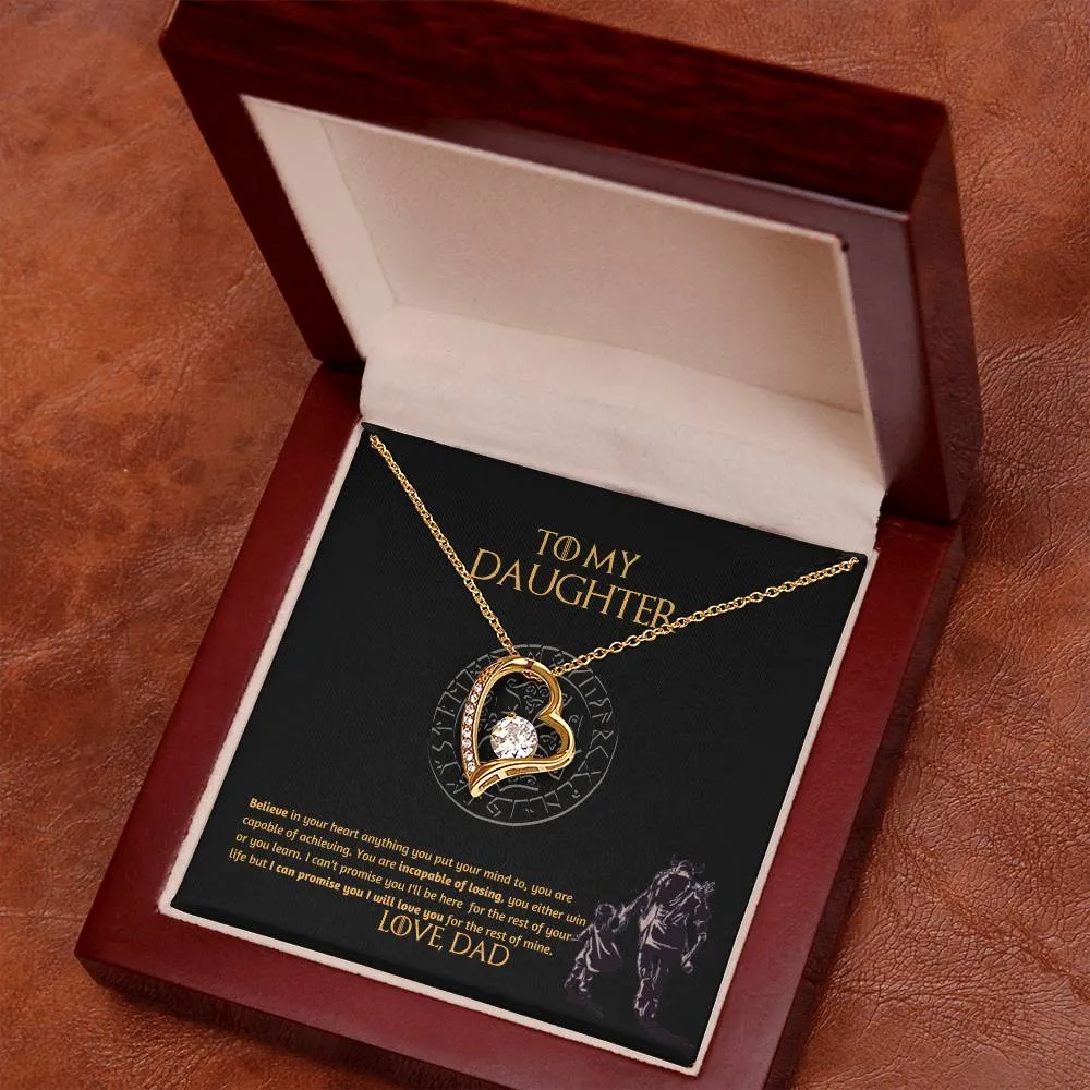 To My Daughter Necklace, Daughter Necklace from Dad, Father Daughter Necklace, Necklace for Daughter, Graduation, Birthday, Valentines, Christmas Gift For Badass Daughter