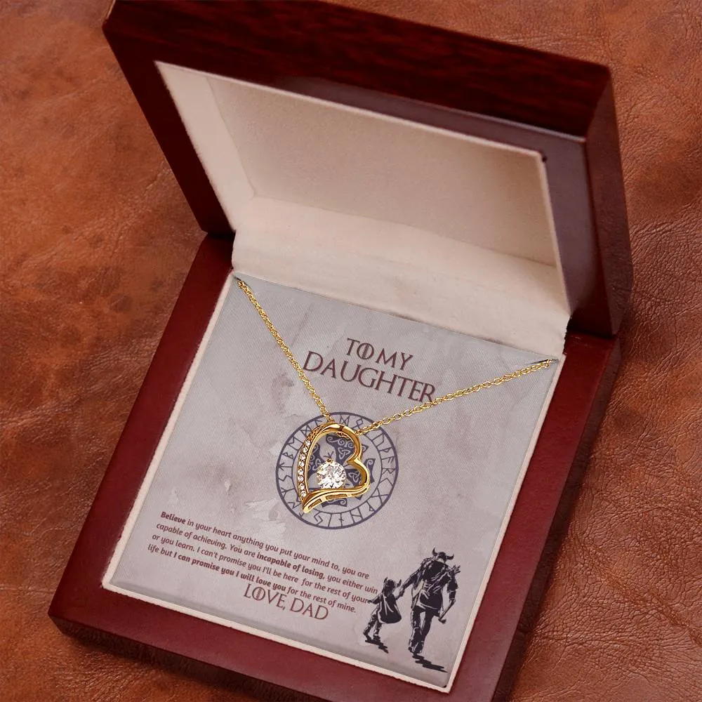 To my Daughter necklace, Daughter necklace from Dad, Father Daughter Necklace, Necklace for Daughter, Graduation, Birthday, Valentines, Christmas Gift For Badass Daughter