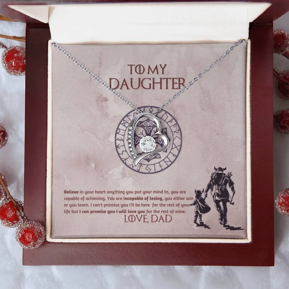 To my Daughter necklace, Daughter necklace from Dad, Father Daughter Necklace, Necklace for Daughter, Graduation, Birthday, Valentines, Christmas Gift For Badass Daughter