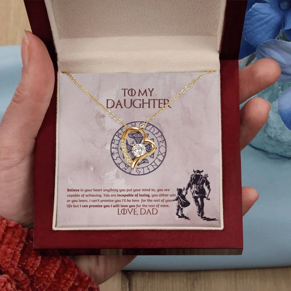 To my Daughter necklace, Daughter necklace from Dad, Father Daughter Necklace, Necklace for Daughter, Graduation, Birthday, Valentines, Christmas Gift For Badass Daughter