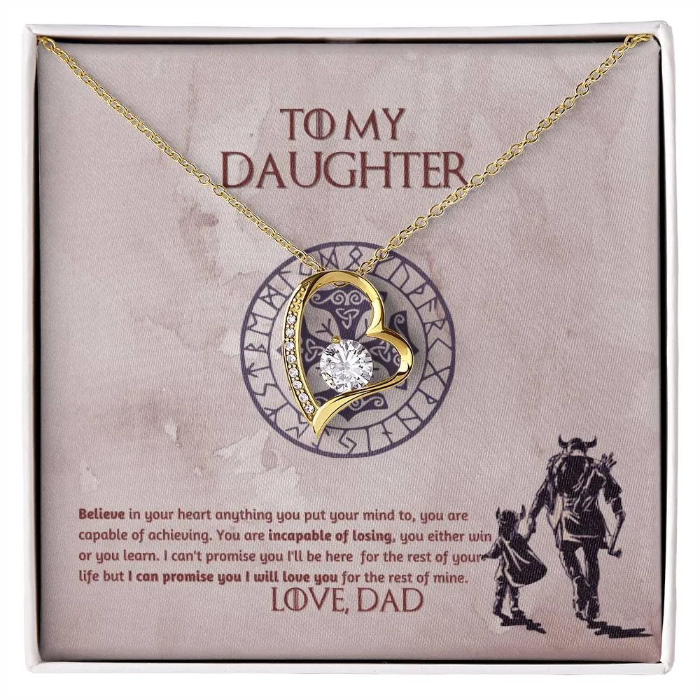 To my Daughter necklace, Daughter necklace from Dad, Father Daughter Necklace, Necklace for Daughter, Graduation, Birthday, Valentines, Christmas Gift For Badass Daughter