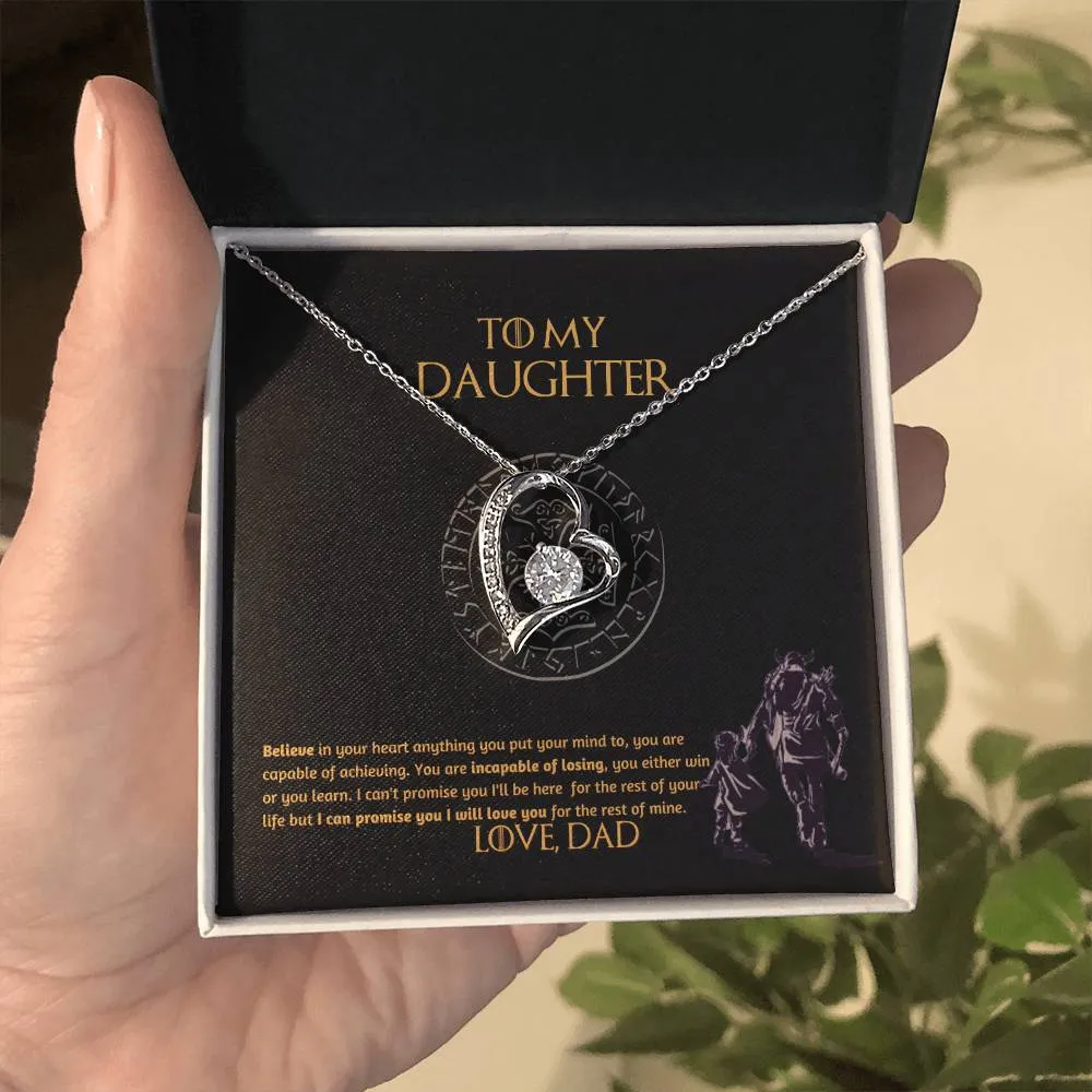 To My Daughter Necklace, Daughter Necklace from Dad, Father Daughter Necklace, Necklace for Daughter, Graduation, Birthday, Valentines, Christmas Gift For Badass Daughter
