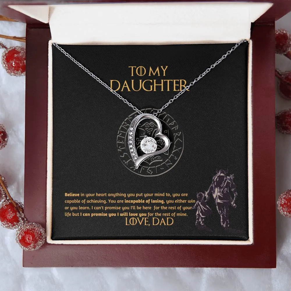 To My Daughter Necklace, Daughter Necklace from Dad, Father Daughter Necklace, Necklace for Daughter, Graduation, Birthday, Valentines, Christmas Gift For Badass Daughter