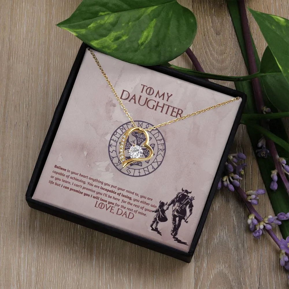 To my Daughter necklace, Daughter necklace from Dad, Father Daughter Necklace, Necklace for Daughter, Graduation, Birthday, Valentines, Christmas Gift For Badass Daughter