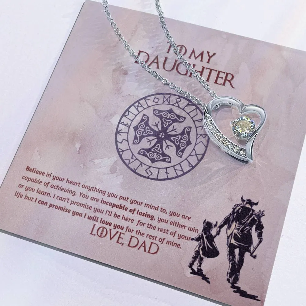 To my Daughter necklace, Daughter necklace from Dad, Father Daughter Necklace, Necklace for Daughter, Graduation, Birthday, Valentines, Christmas Gift For Badass Daughter