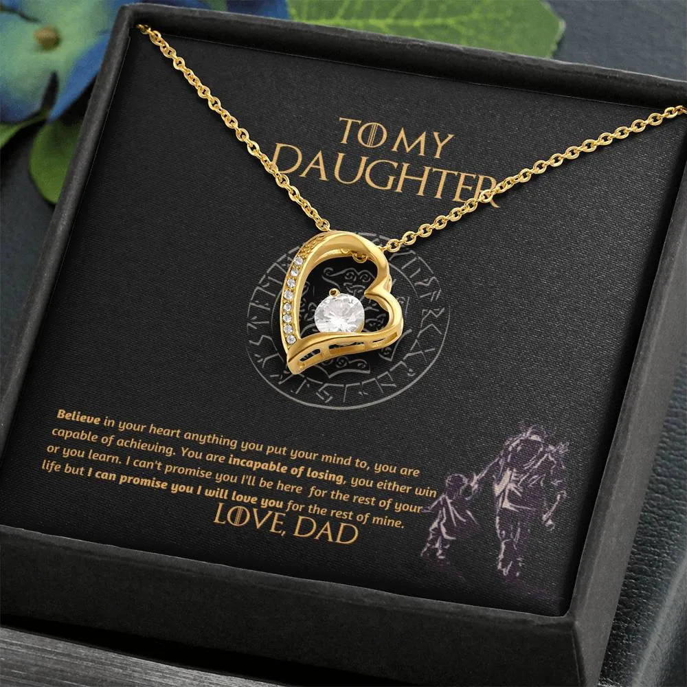 To My Daughter Necklace, Daughter Necklace from Dad, Father Daughter Necklace, Necklace for Daughter, Graduation, Birthday, Valentines, Christmas Gift For Badass Daughter