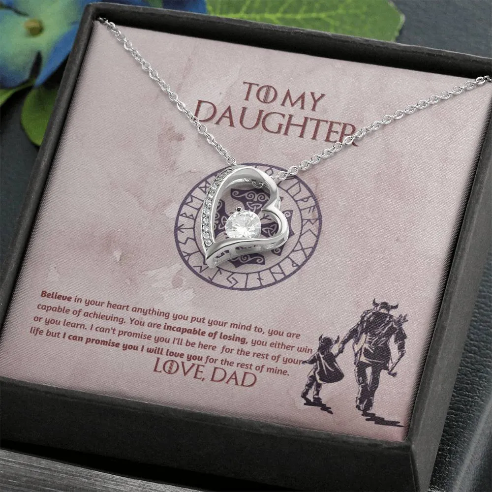 To my Daughter necklace, Daughter necklace from Dad, Father Daughter Necklace, Necklace for Daughter, Graduation, Birthday, Valentines, Christmas Gift For Badass Daughter