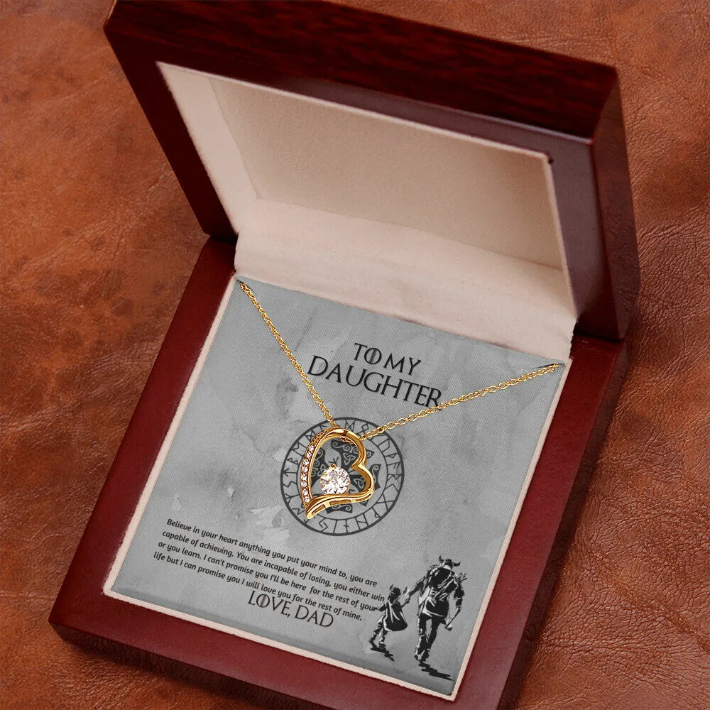 To My Daughter Necklace, Daughter Necklace from Dad, Father to Daughter Necklace, Necklace for Daughter, Graduation, Birthday, Valentines, Christmas Gift For Badass Daughter