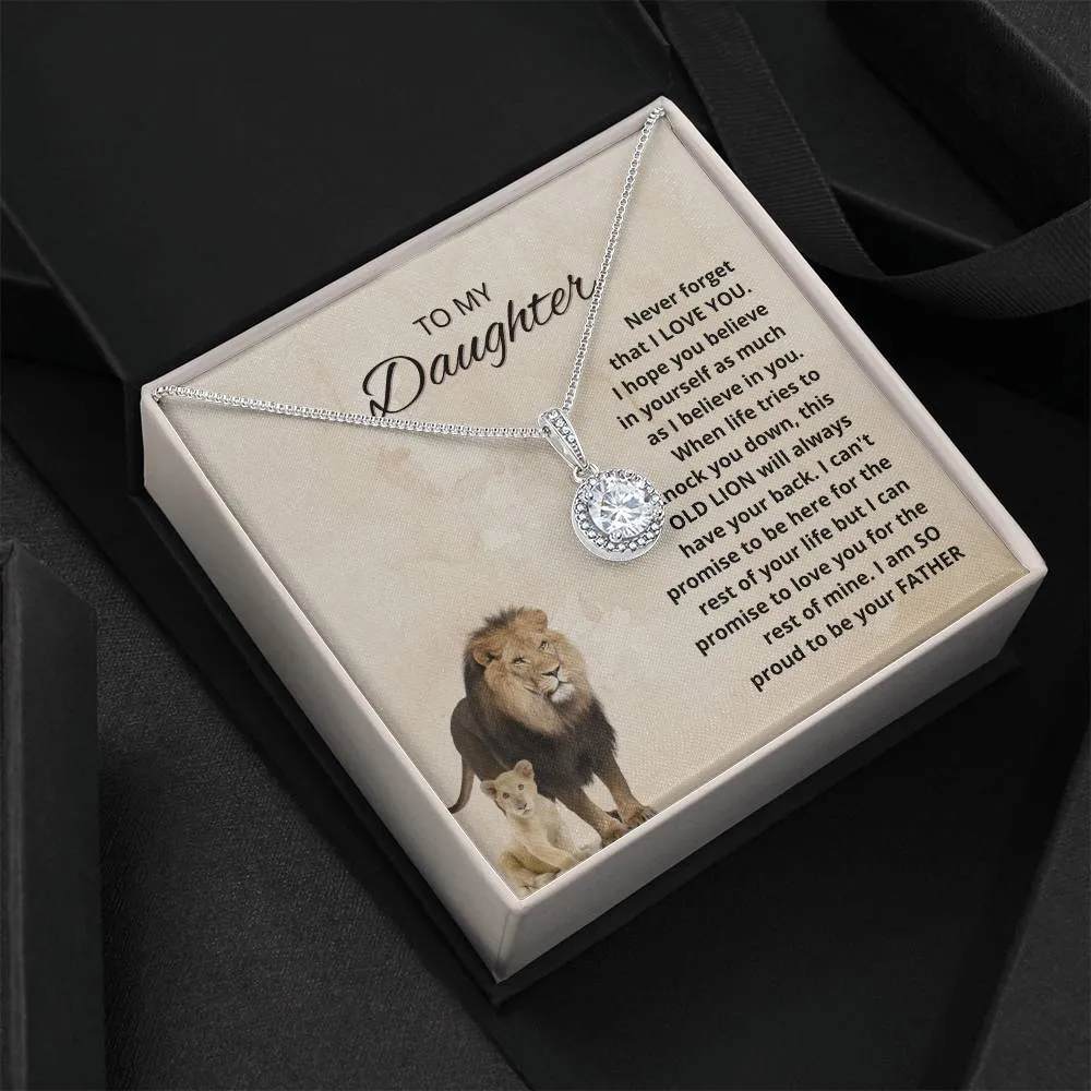 To My Daughter Necklace from Dad, Father to daughter necklace, Necklace for Daughter, Graduation, Birthday, Valentines, Christmas Gift, Wedding Gift For Badass Daughter