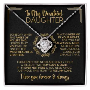 To My Daughter | Pages of My Life | Love Knot Necklace