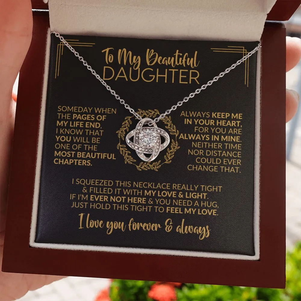 To My Daughter | Pages of My Life | Love Knot Necklace