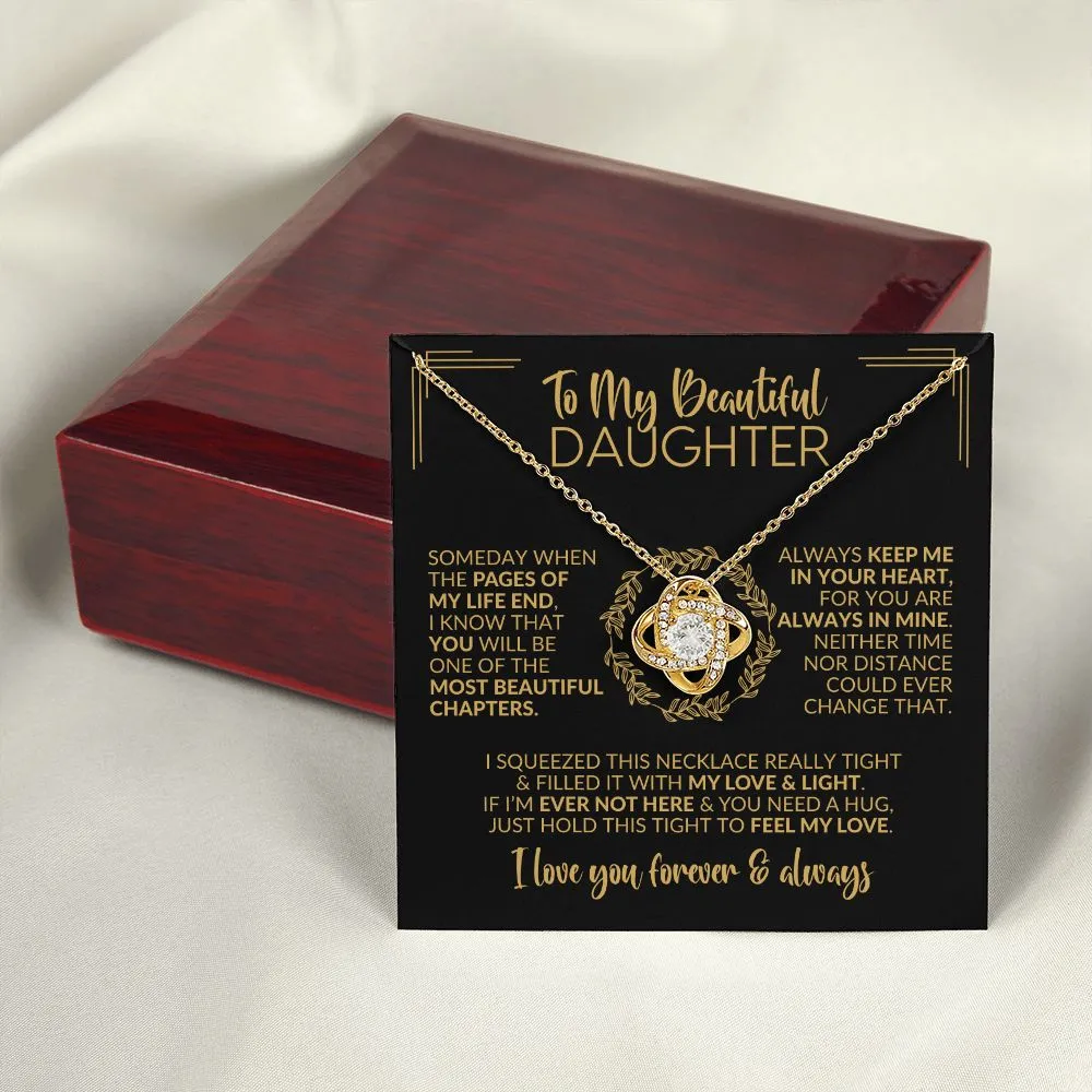 To My Daughter | Pages of My Life | Love Knot Necklace