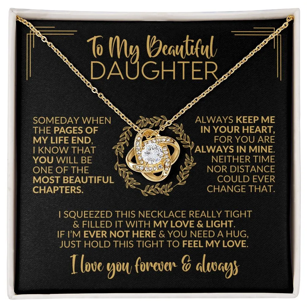 To My Daughter | Pages of My Life | Love Knot Necklace