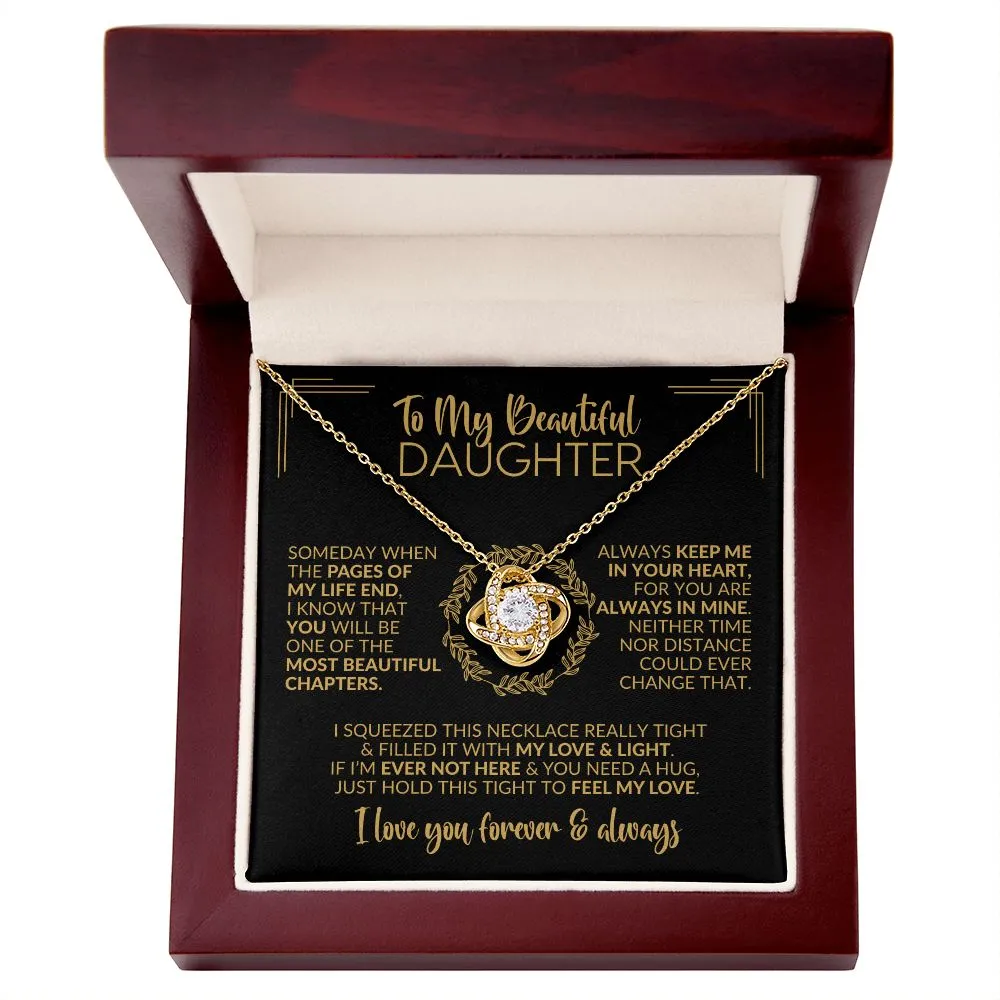 To My Daughter | Pages of My Life | Love Knot Necklace