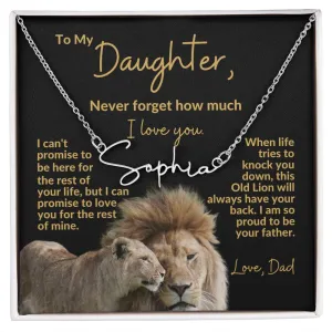 To My Daughter | Personalized Name Necklace | Gift from Dad