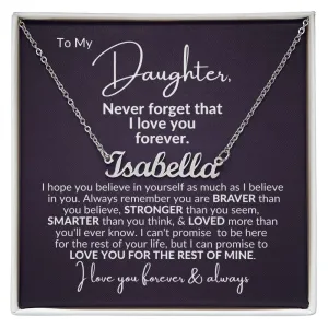 To My Daughter | Personalized Name Necklace | Never Forget That I Love You Forever