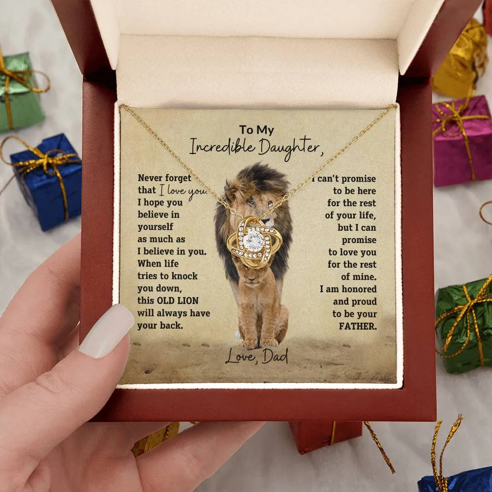 To My Daughter | Proud Of You | Love Knot Necklace
