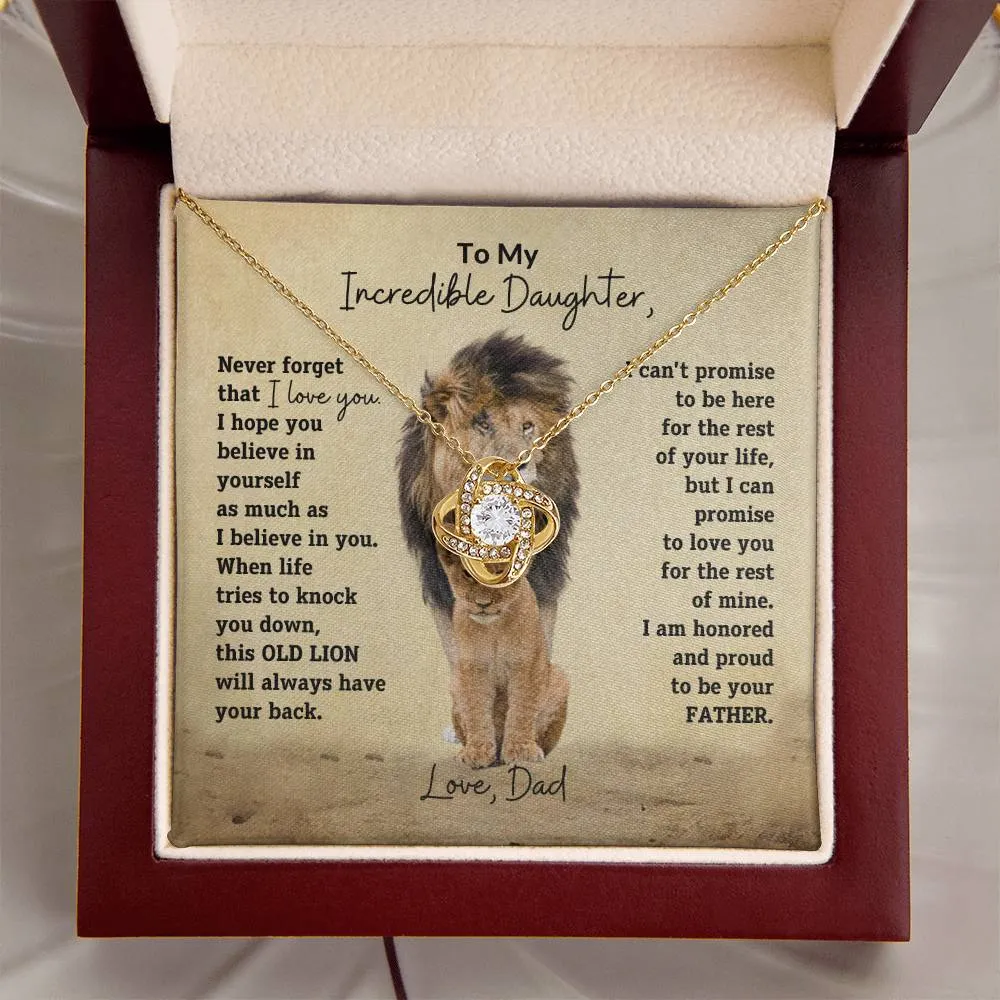 To My Daughter | Proud Of You | Love Knot Necklace