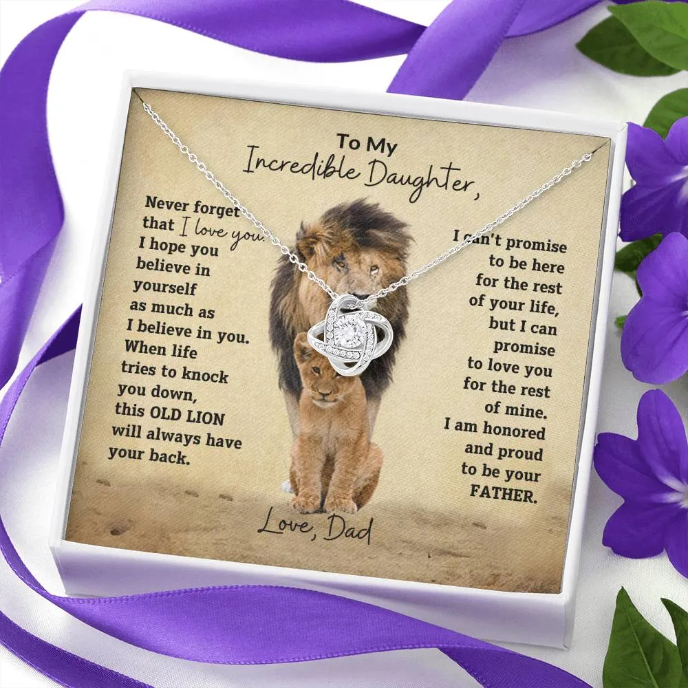 To My Daughter | Proud Of You | Love Knot Necklace