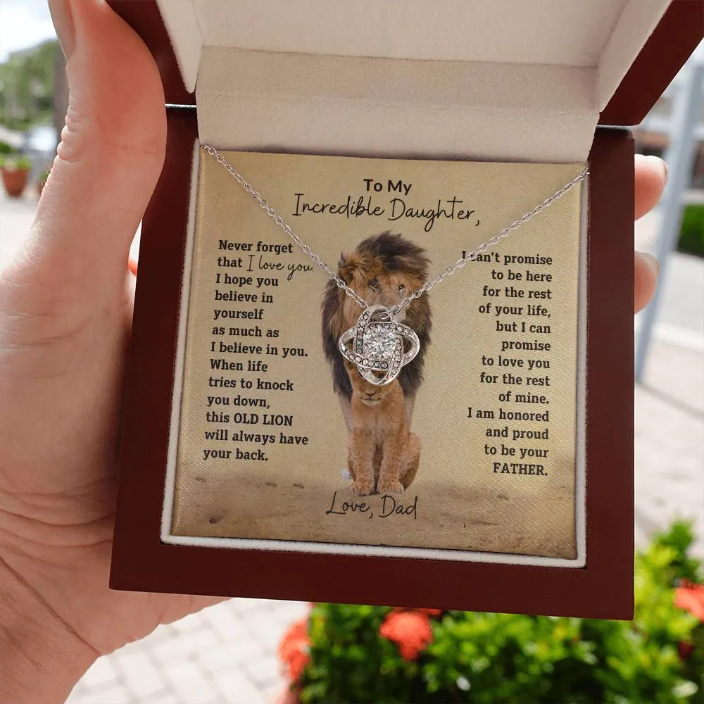 To My Daughter | Proud Of You | Love Knot Necklace