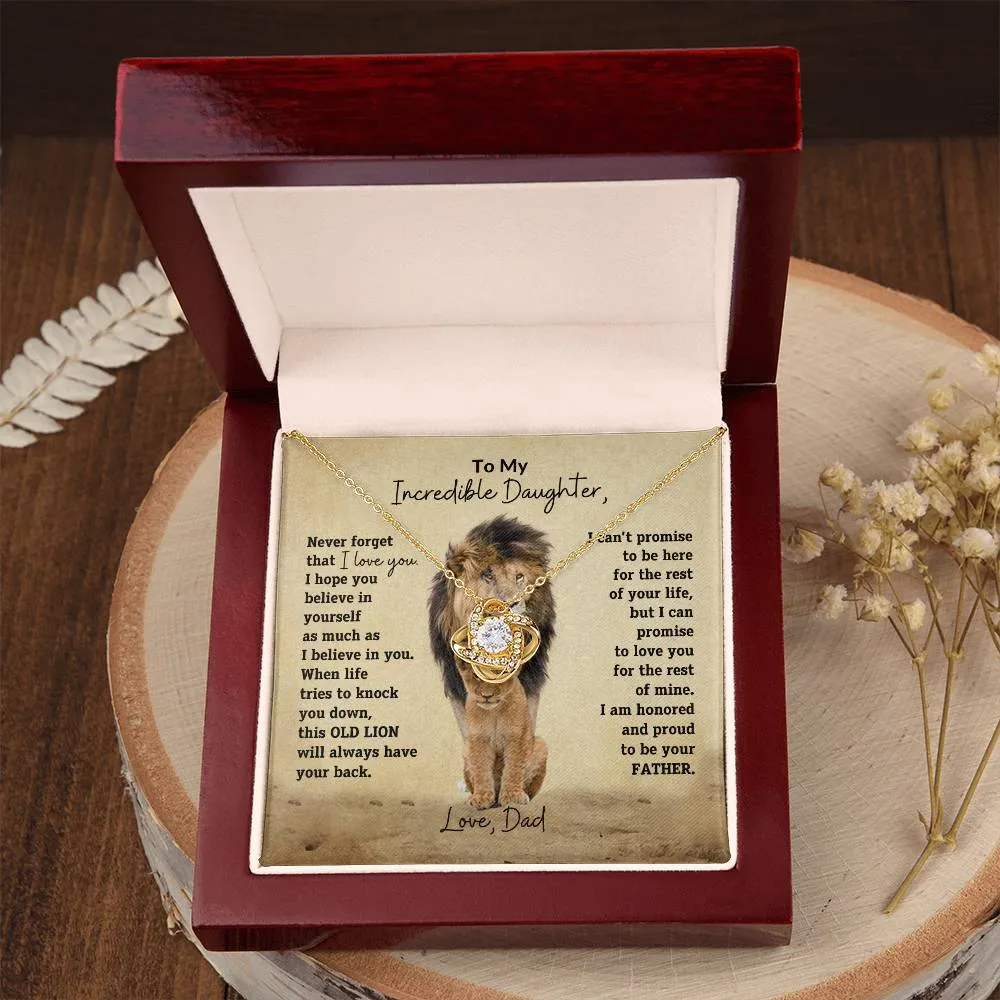 To My Daughter | Proud Of You | Love Knot Necklace