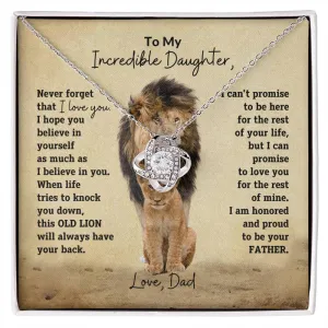 To My Daughter | Proud Of You | Love Knot Necklace