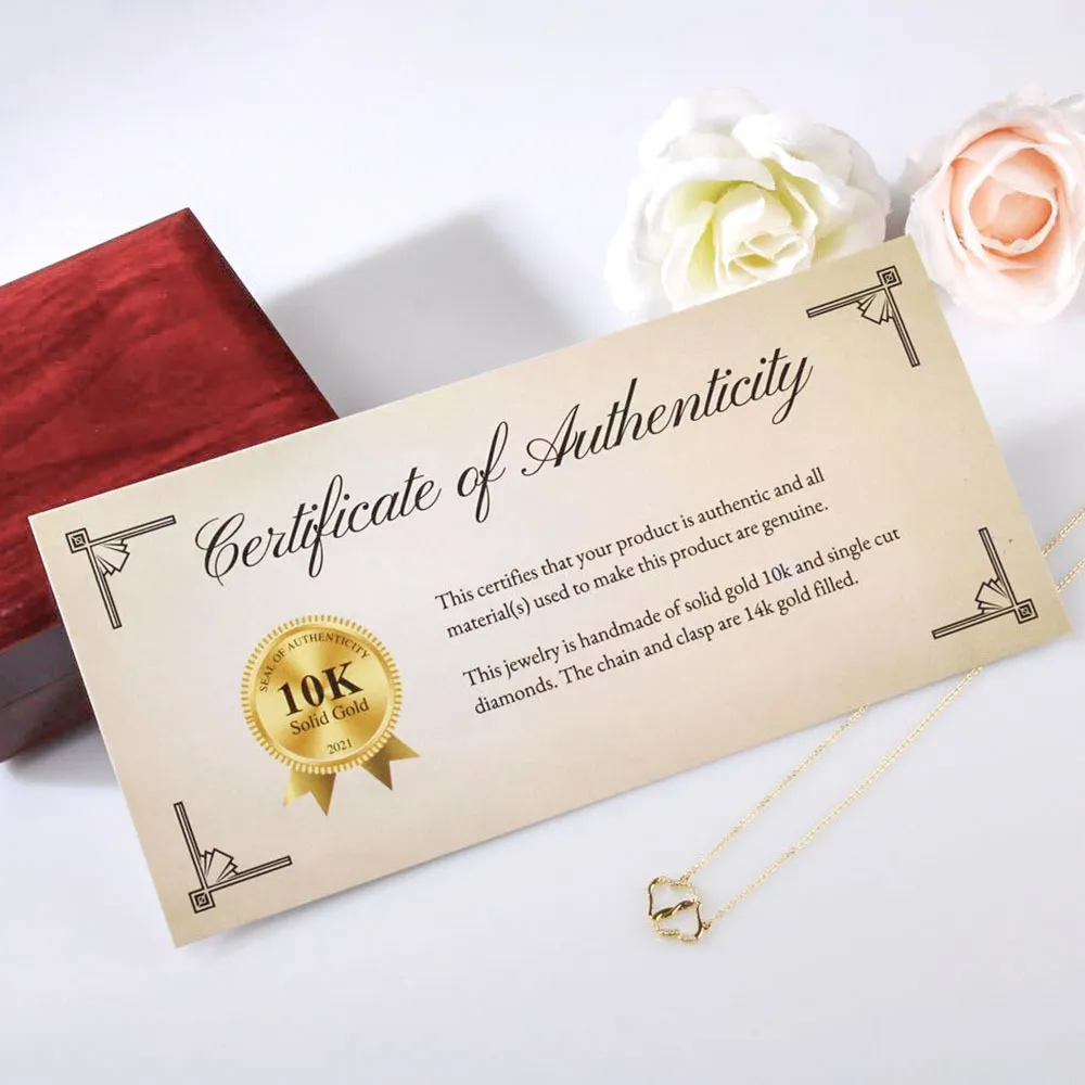To My Daughter - Take the Step | Authentic Diamonds and Solid 10K Gold Necklace | Free Mahogany Box