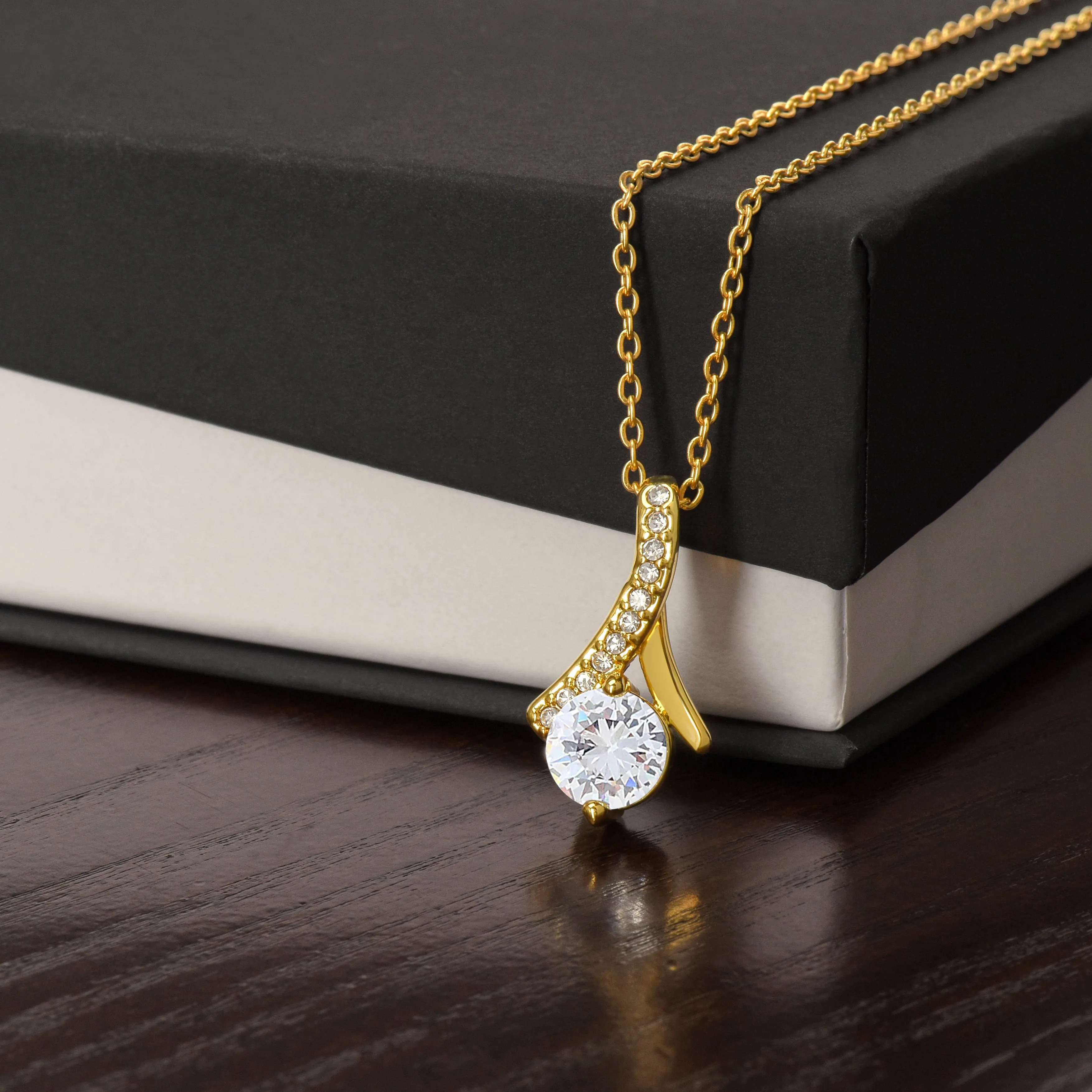 To My Daughter, When I look at you... Love Mum 14K White Gold, Mother to Daughter Gift, Necklace for Birthday or Christmas