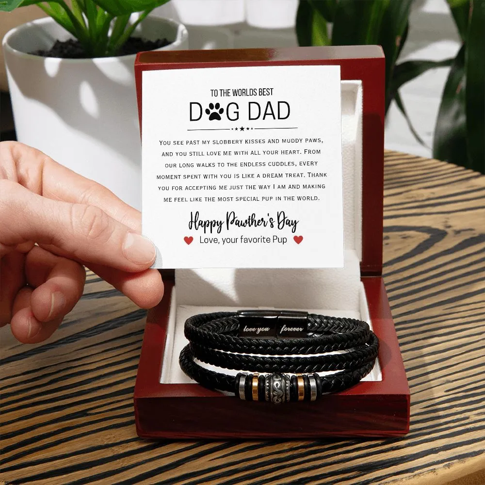To my Dog Dad Love you forever bracelet