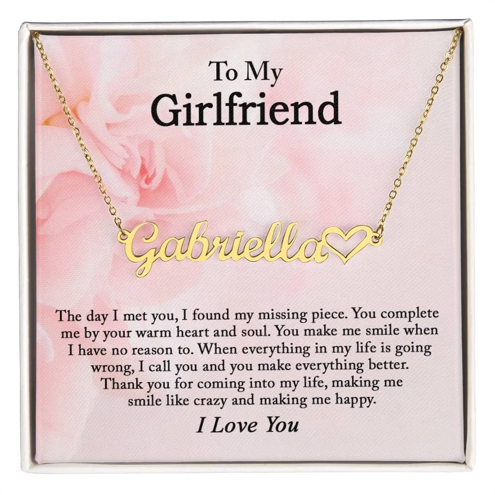 To My Girlfriend Necklace, Girlfriend Gift, Girlfriend Necklace, Girlfriend Birthday, Anniversary Gift for Girlfriend, Christmas Gifts