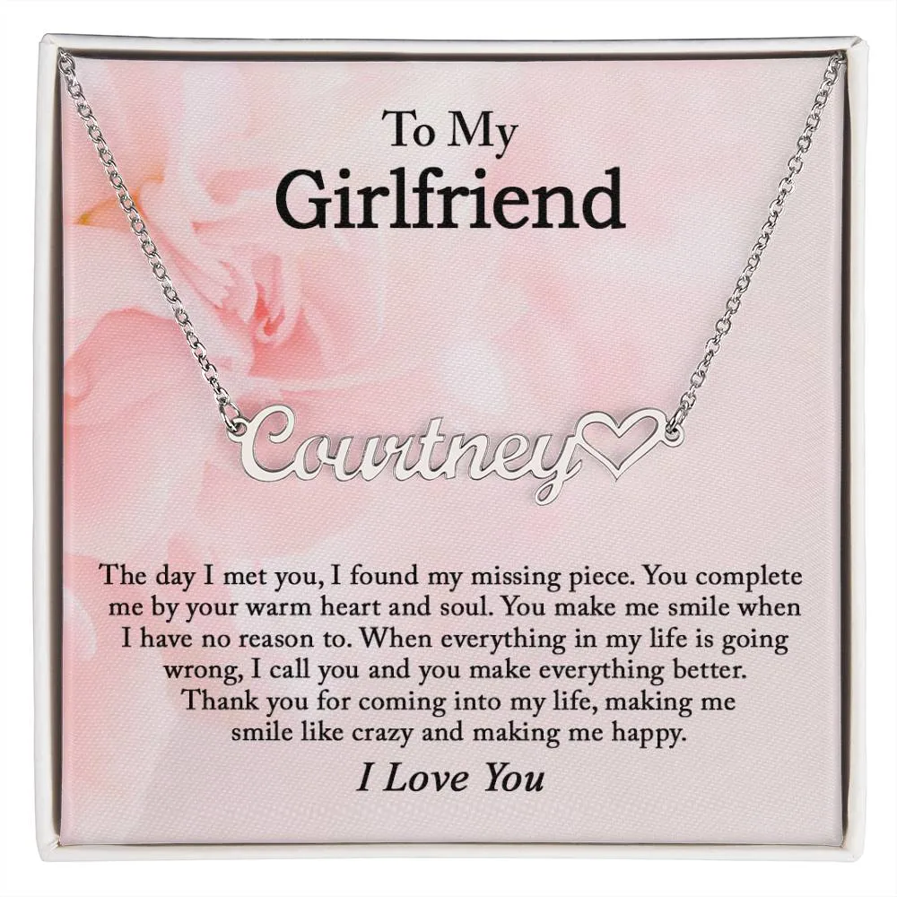 To My Girlfriend Necklace, Girlfriend Gift, Girlfriend Necklace, Girlfriend Birthday, Anniversary Gift for Girlfriend, Christmas Gifts